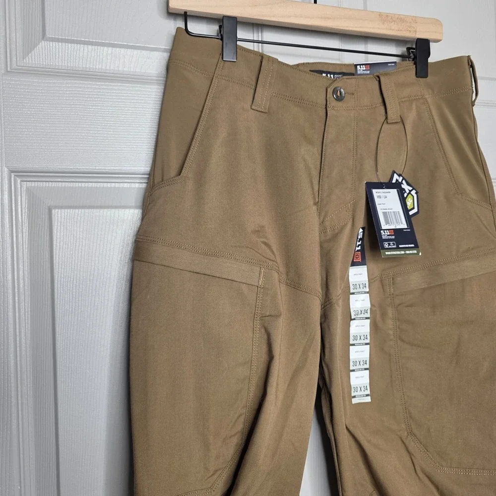 NWT 5.11 Mens 30X34 Tactical Apex Cargo Pant Stretch Battle Brown Regular Fit